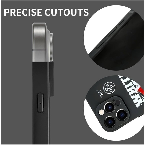 Off-White Black Phone Case with Red Design Compatible with iPhone 15 Pro Max - Picture 4 of 6